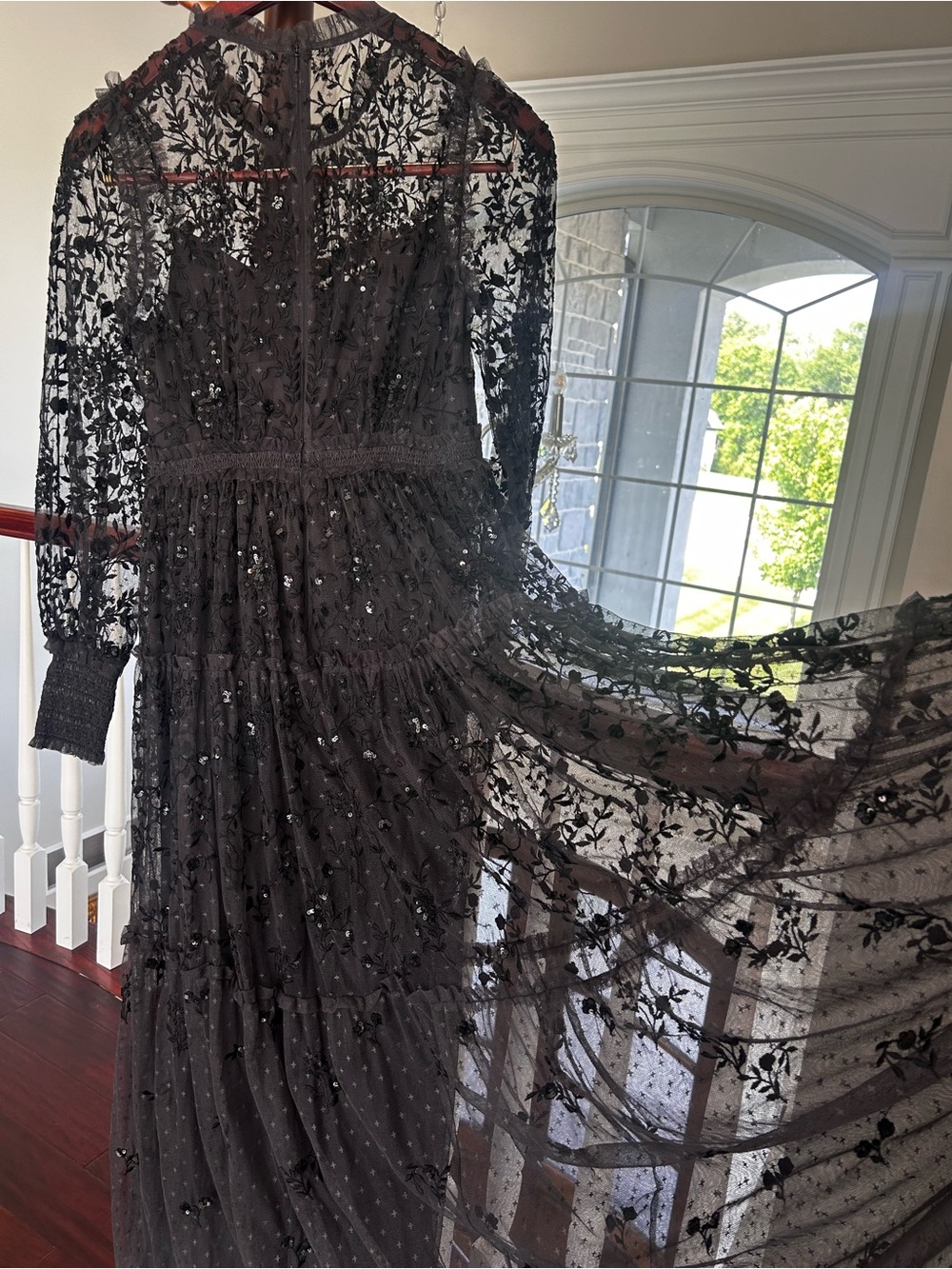 Needle & Thread Black Lace and Sequin Maxi Dress - Picture 4 of 9